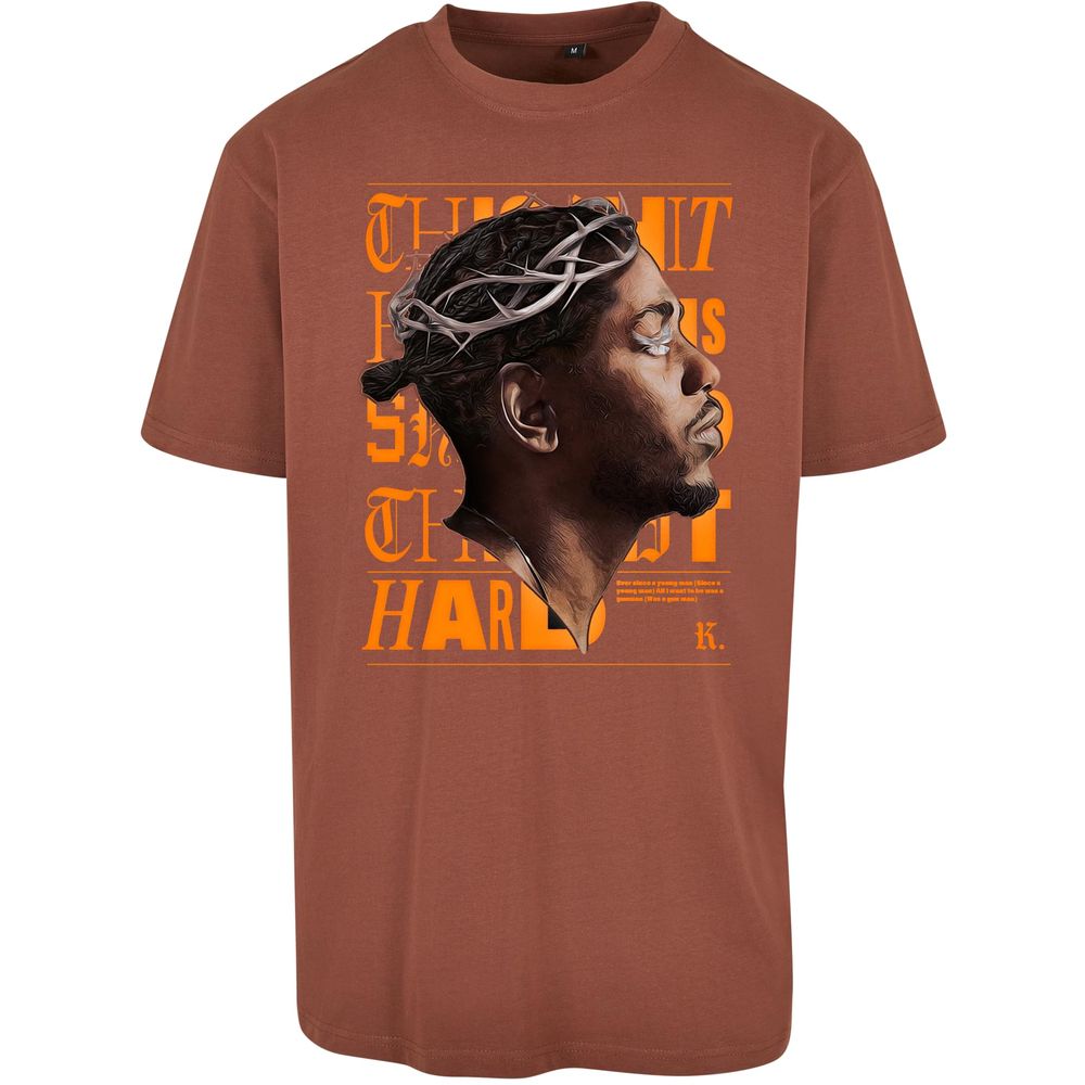 Mister Tee Kendrick Lamar K-Dot Men's Oversize T-Shirt - Bark