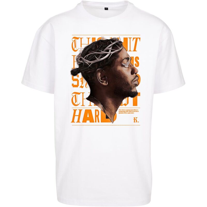 Mister Tee Kendrick Lamar K-Dot Men's Oversize T-Shirt - White