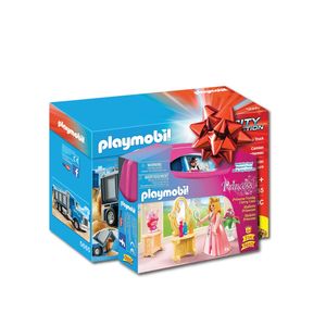 Playmobil Dump Truck Playset + Playmobil Princess Vanity Carry Case (Bundle)