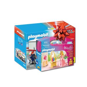 Playmobil Rescue Ambulance Playset + Playmobil Princess Vanity Carry Case (Bundle)