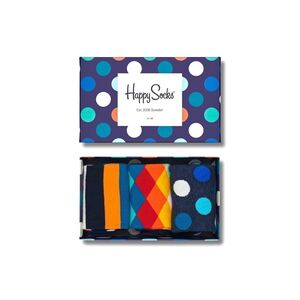 Happy Socks Classic Multi-color Unisex Adult Crew Socks Gift Set - (Pack of 3)