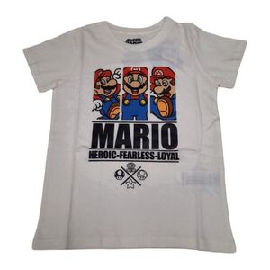 Difuzed Nintendo Super Mario Fearless Kids T-Shirt - White