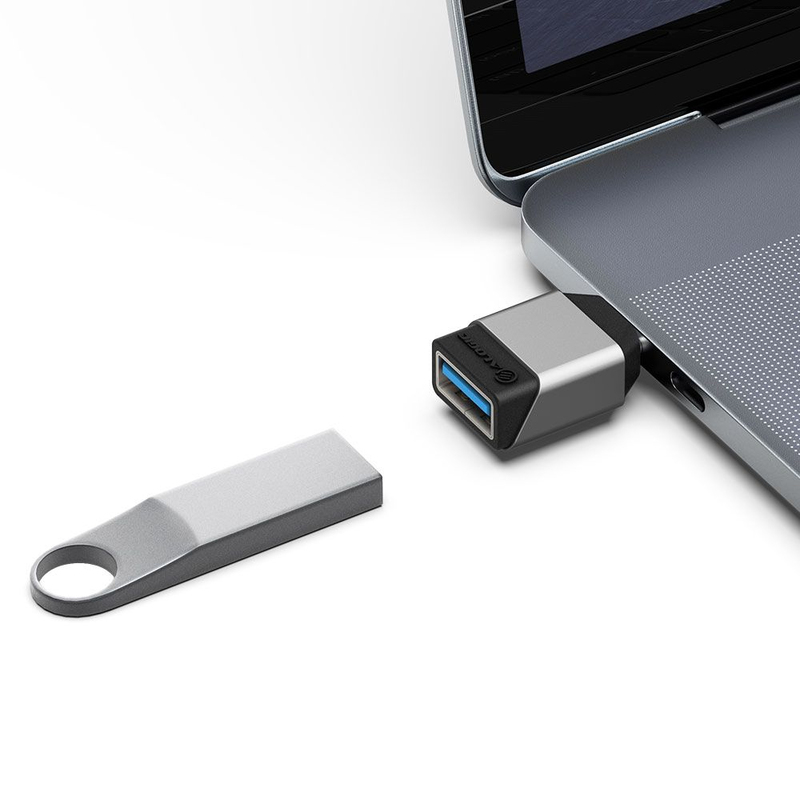 Alogic Ultra Mini USB-C to USB-A Adapter Space Grey/Silver