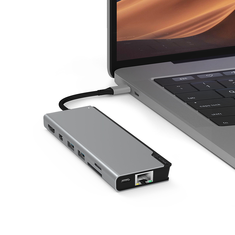 Alogic USB-C Dock Plus with Power Delivery Ultra Series Space Grey