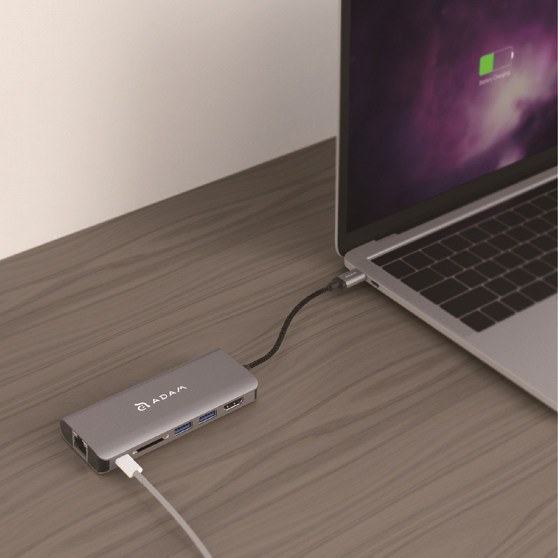 Adam Elements CASA Grey USB 3.1 USB Type-C 6 Port Hub