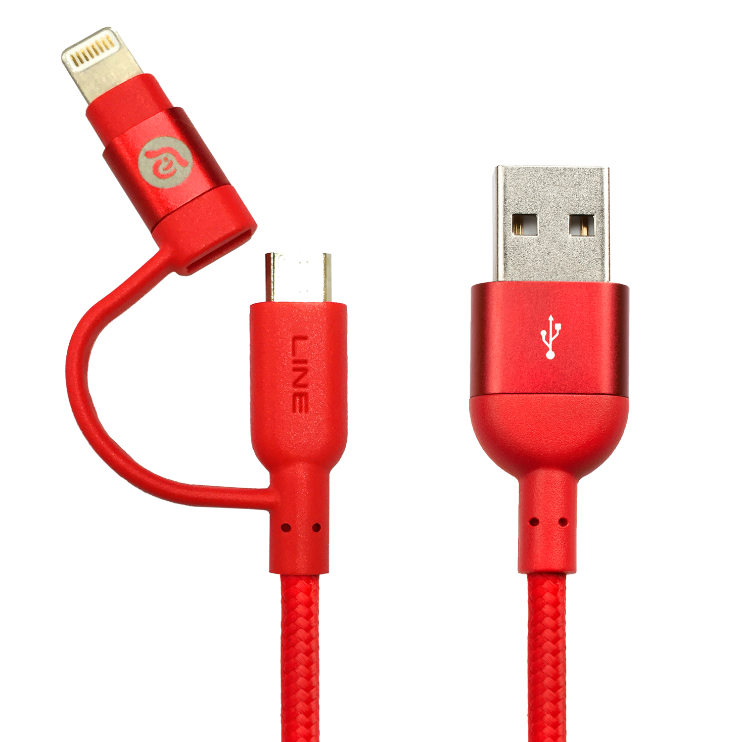 Adam Elements PeAk Duo II MFi Lightning & Micro-USB Cable Red 20cm
