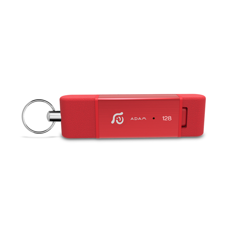 Adam Elements iKlips Duo 128GB Red Flash Drive iOS