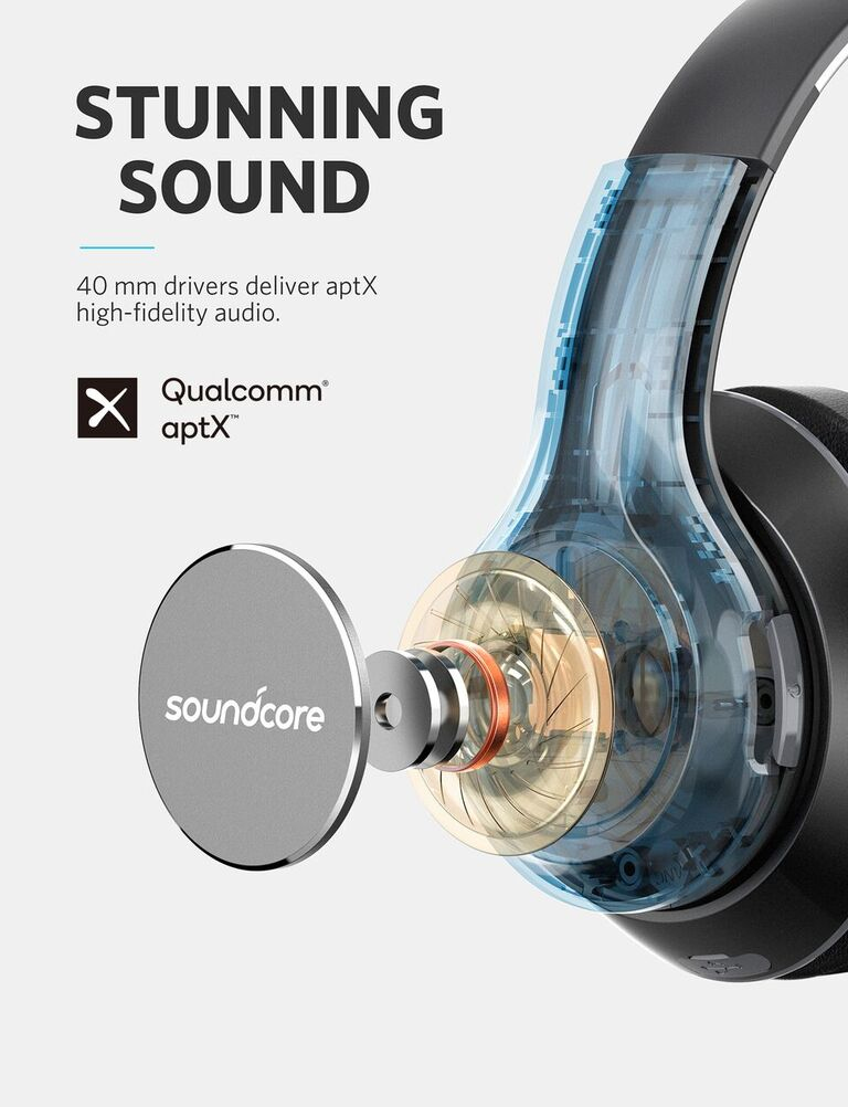 Anker Soundcore Vortex Black On-Ear Headphones