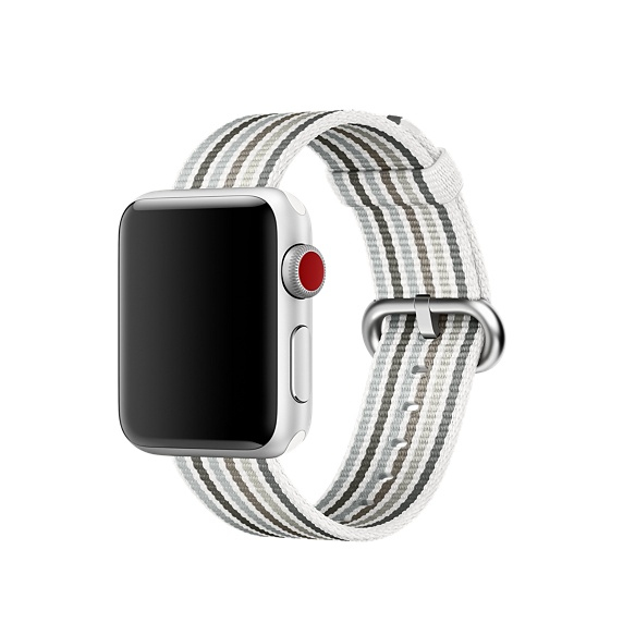 Apple Woven Nylon 38mm Grey Stripe (Compatible with Apple Watch 38/40/41mm)