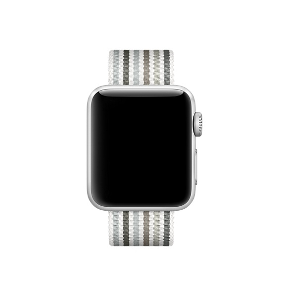 Apple Woven Nylon 38mm Grey Stripe (Compatible with Apple Watch 38/40/41mm)