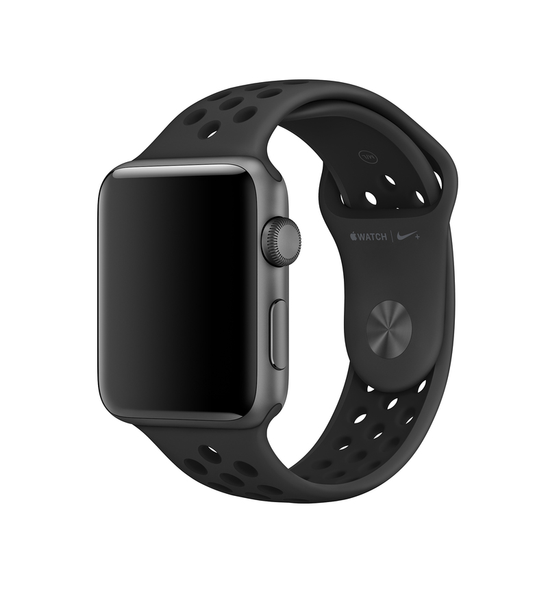 Apple Watch Nike+ Anthracite/Black Sport Band 42mm (S/M) - (M/L) (Compatible with Apple Watch 42/44/45mm)