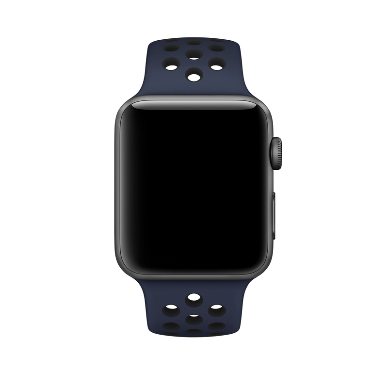 Apple Obsidian/Black Sport Band S/M & M/L For Apple Watch Nike+ 42mm (Compatible with Apple Watch 42/44/45mm)