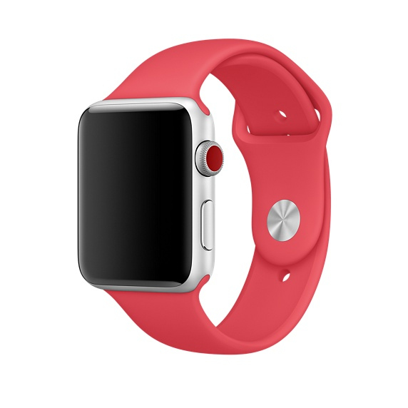 Apple Sport Band 42mm Red Raspberry S/M & M/L (Compatible with Apple Watch 42/44/45mm)