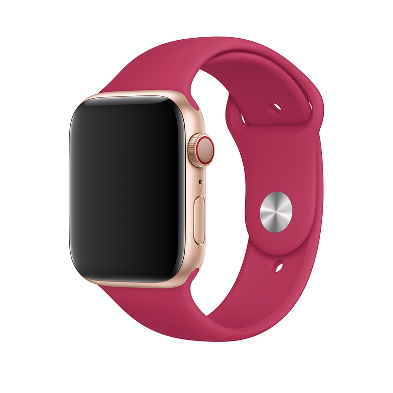 Apple 44mm Pomegranate Sport Band S/M & M/L (Compatible with Apple Watch 42/44/45mm)