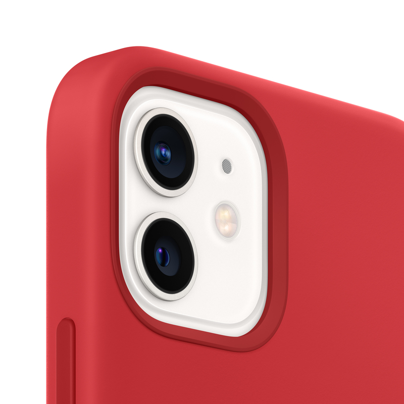 Apple Silicone Case (Product)Red with MagSafe for iPhone 12/Pro