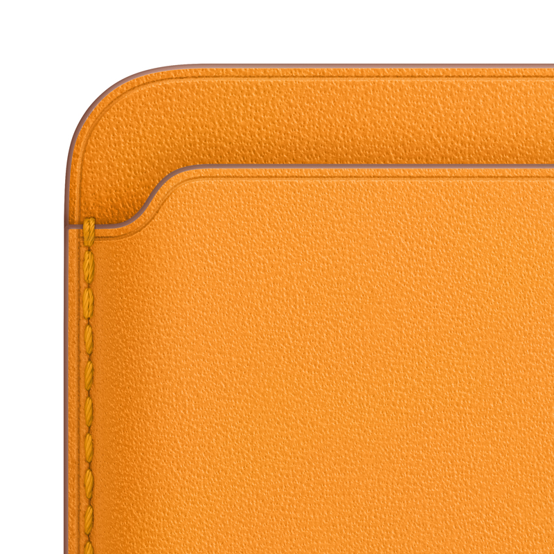 Apple Leather Wallet California Poppy with MagSafe for iPhone