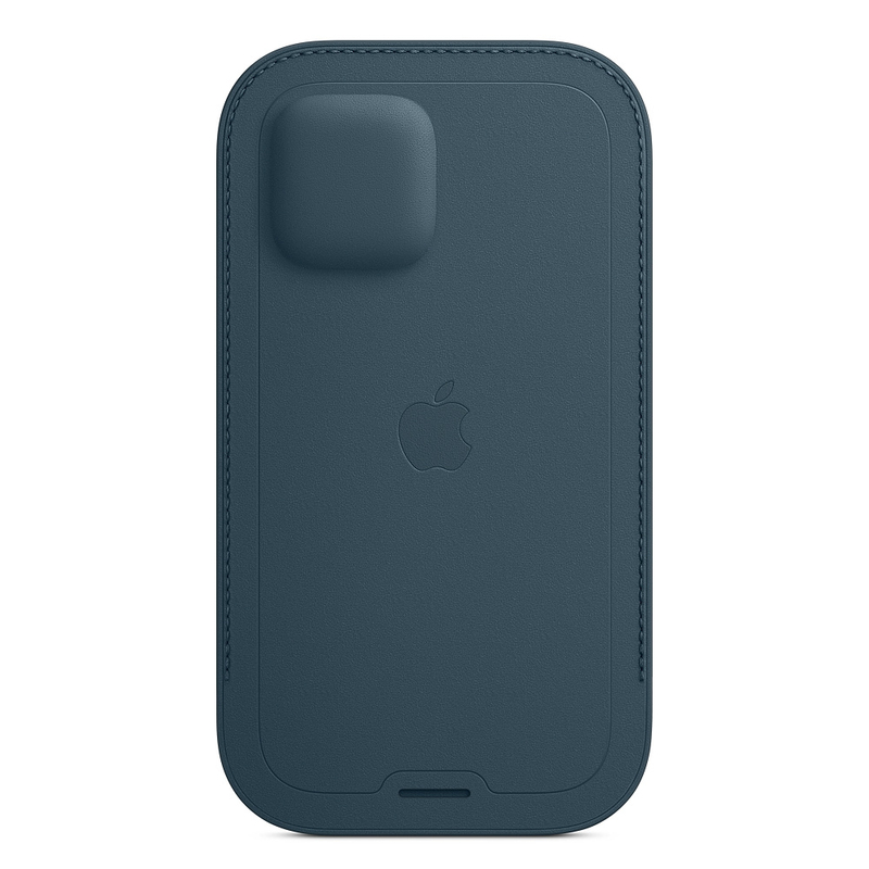 Apple Leather Sleeve with Magsafe Baltic Blue for iPhone 12 Pro/12