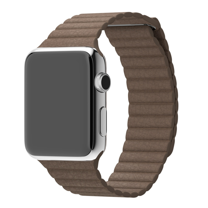 Apple Watch Light Brown Leather Loop 42mm Large (Compatible with Apple Watch 42/44/45mm)