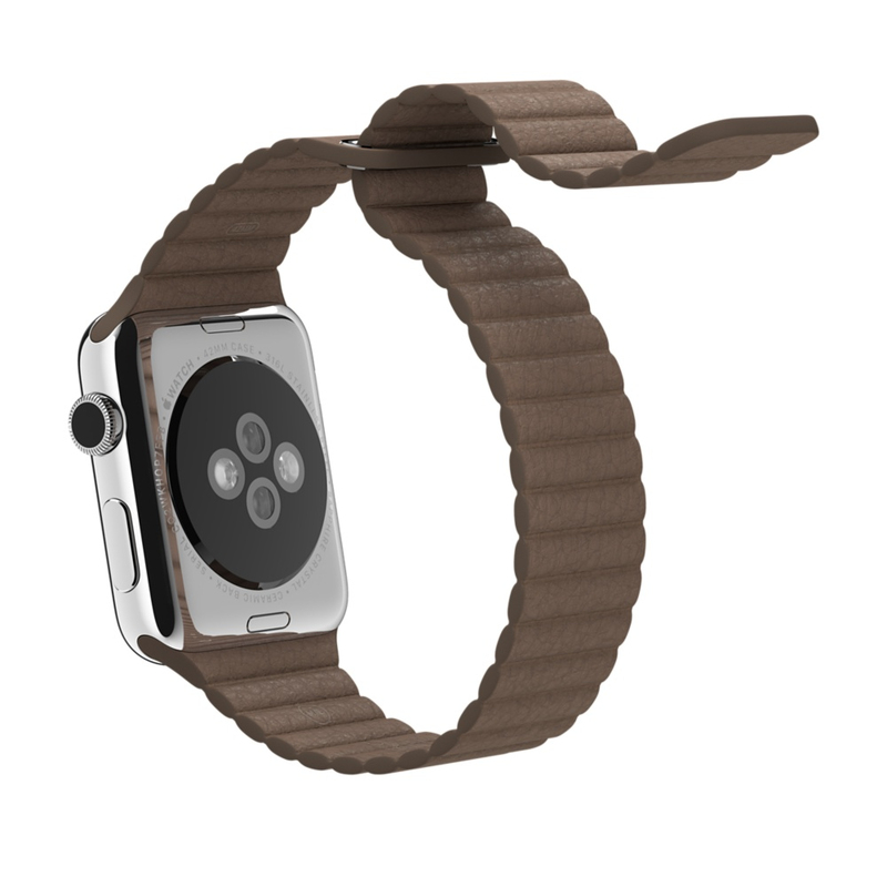 Apple Watch Light Brown Leather Loop 42mm Large (Compatible with Apple Watch 42/44/45mm)