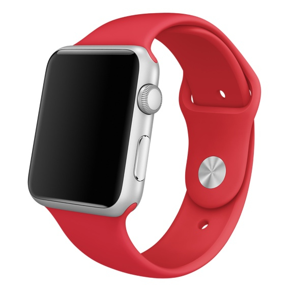 Apple Watch Red Sport Band 42mm (Compatible with Apple Watch 42/44/45mm)