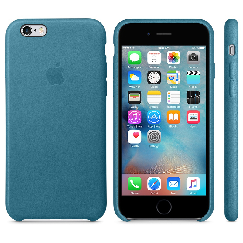 Apple Leather Case Marine Blue iPhone 6/6S