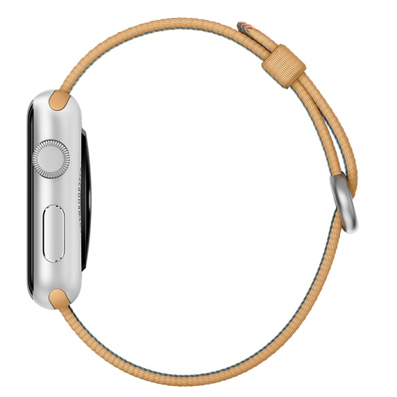 Apple Gold/Red Nylon Band Apple Watch 42mm (Compatible with Apple Watch 42/44/45mm)