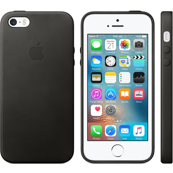 Apple Leather Case Black iPhone S3