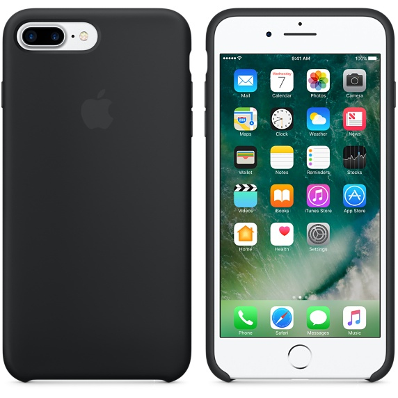 Apple Silicone Case Black iPhone 8/7 Plus