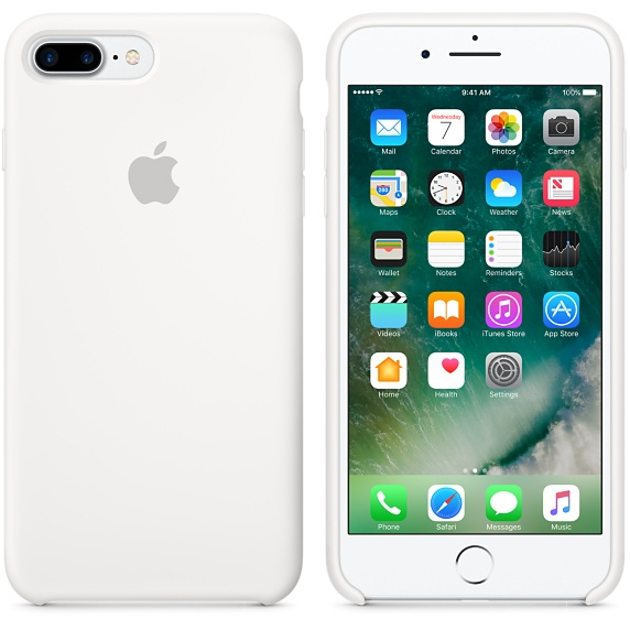Apple Silicone Case White iPhone 8/7 Plus