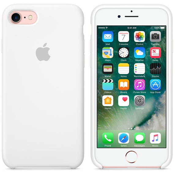 Apple Silicone Case White iPhone 8/7