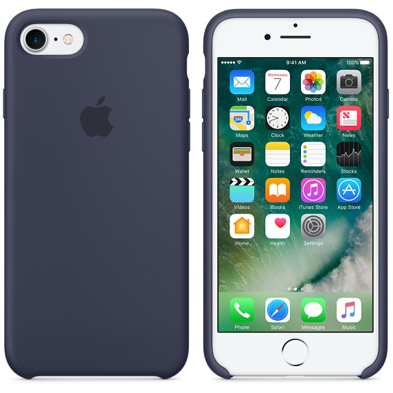 Apple Silicone Case Midnight Blue iPhone 8/7