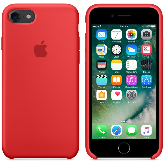 Apple Silicone Case Red iPhone 8/7