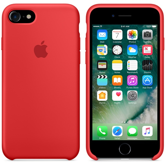 Apple Silicone Case Red iPhone 8/7