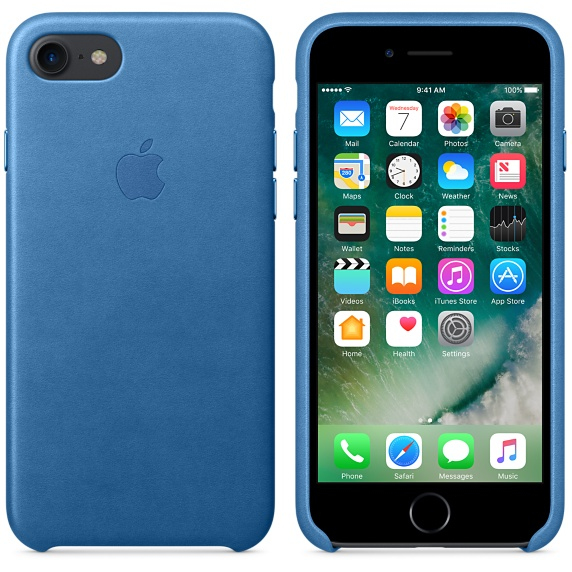 Apple Leather Case Sea Blue iPhone 7