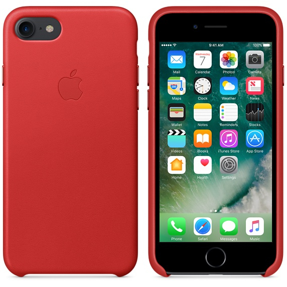 Apple Leather Case Red iPhone 7