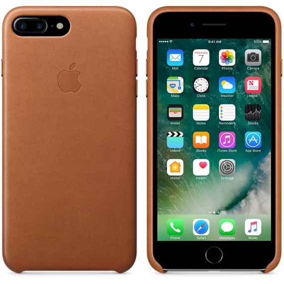 Apple Leather Case Saddle Brown iPhone 8/7 Plus