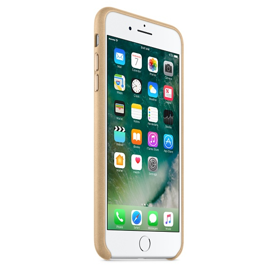 Apple Leather Case Tan iPhone 7 Plus