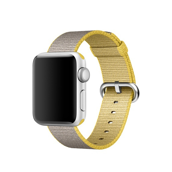 Apple Watch Woven Nylon Yello Light Grey 38mm (Compatible with Apple Watch 38/40/41mm)