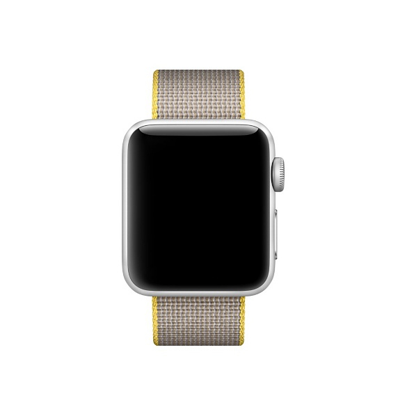 Apple Watch Woven Nylon Yello Light Grey 38mm (Compatible with Apple Watch 38/40/41mm)