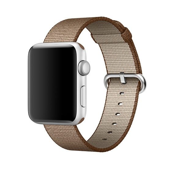 Apple Watch Woven Nylon Toasted Coffee/Caramel 42mm (Compatible with Apple Watch 42/44/45mm)