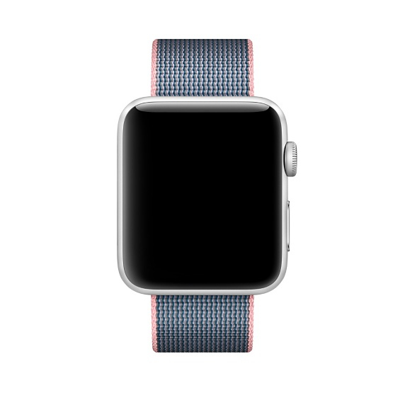 Apple Watch Woven Nylon Light Pink/Midnight Blue 42mm (Compatible with Apple Watch 42/44/45mm)