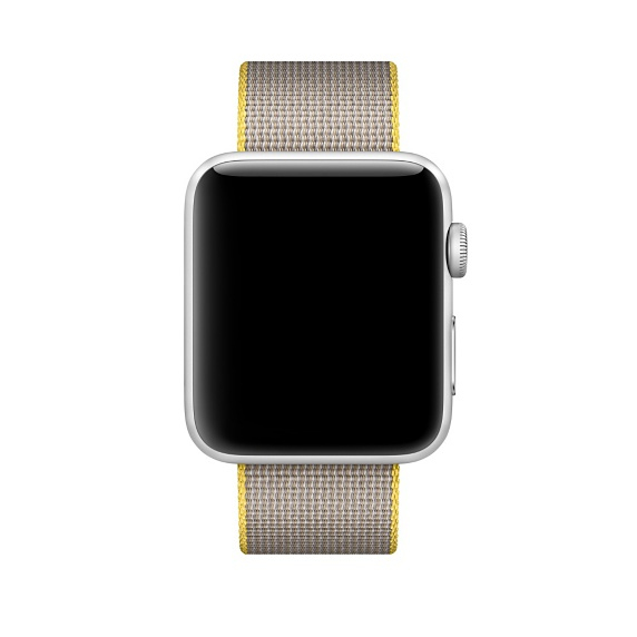 Apple Watch Woven Nylon Yello Light Grey 42mm (Compatible with Apple Watch 42/44/45mm)