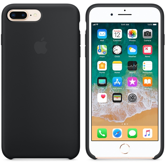 Apple Silicone Case Black for iPhone 8 Plus/7 Plus