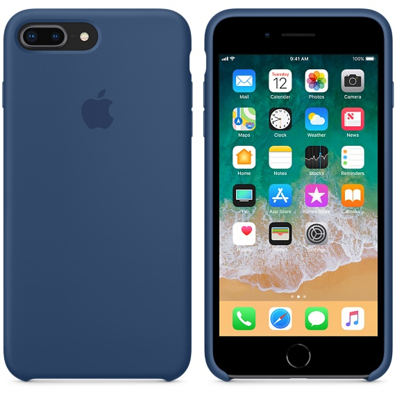 Apple Silicone Case Blue Cobalt for iPhone 8 Plus/7 Plus