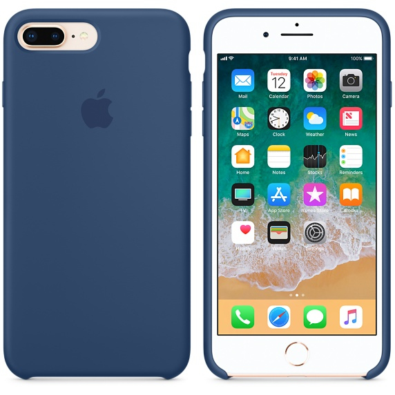 Apple Silicone Case Blue Cobalt for iPhone 8 Plus/7 Plus