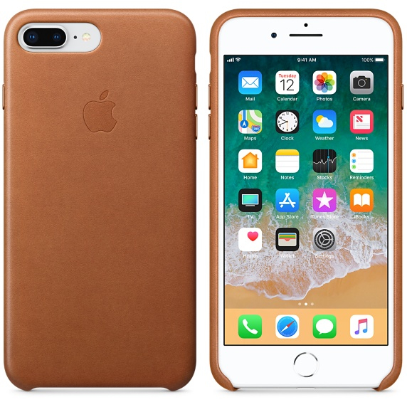 Apple Leather Case Saddle Brown for iPhone 8 Plus/7 Plus
