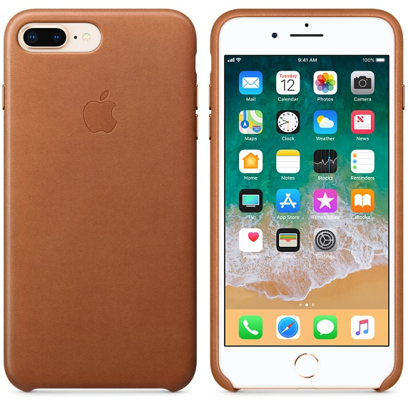 Apple Leather Case Saddle Brown for iPhone 8 Plus/7 Plus