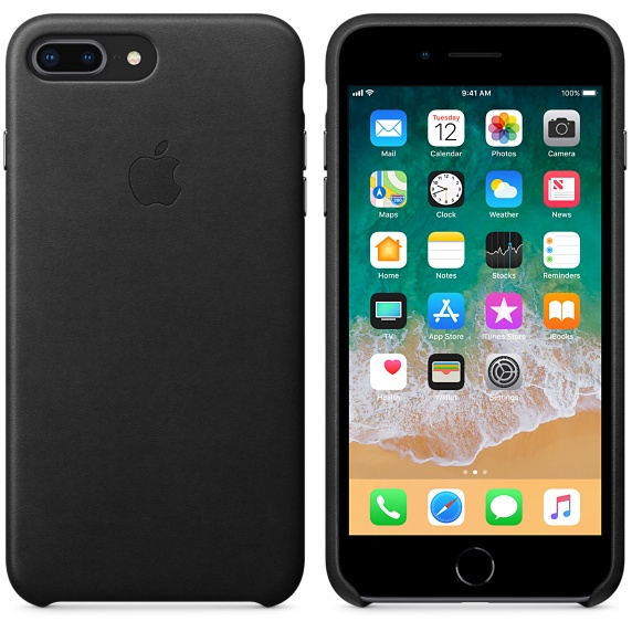 Apple Leather Case Black for iPhone 8 Plus/7 Plus