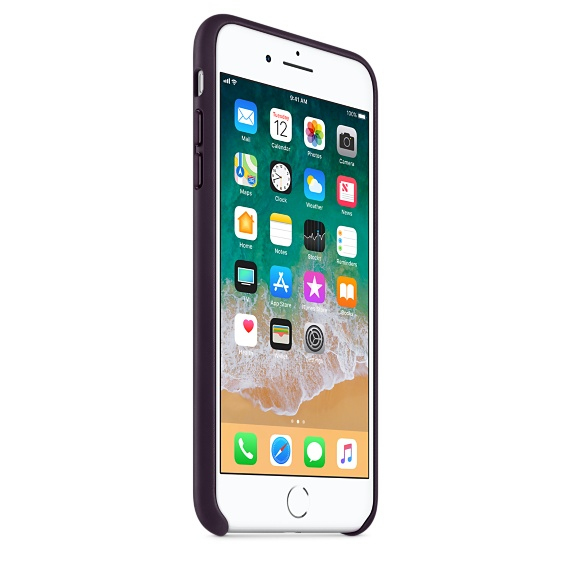 Apple Leather Case Dark Aubergine for iPhone 8 Plus/7 Plus
