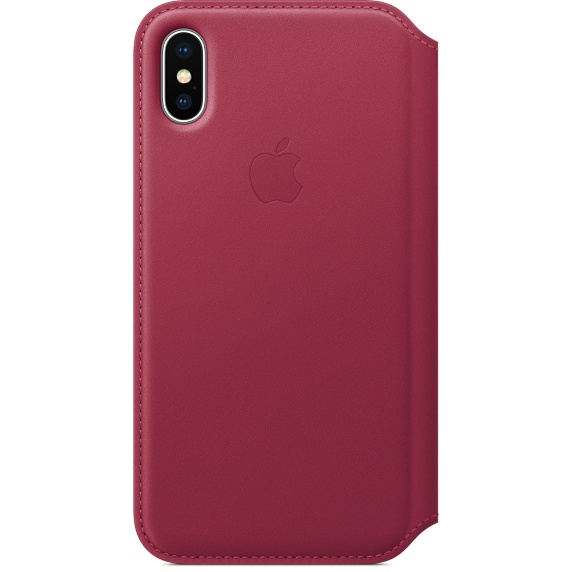 Apple Leather Folio Case Berry for iPhone X